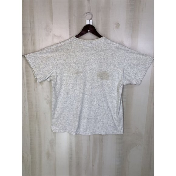 Vintage 80s-90s University Of Michigan Heather Gray Graphic T Shirt Unisex Large - Picture 14 of 16